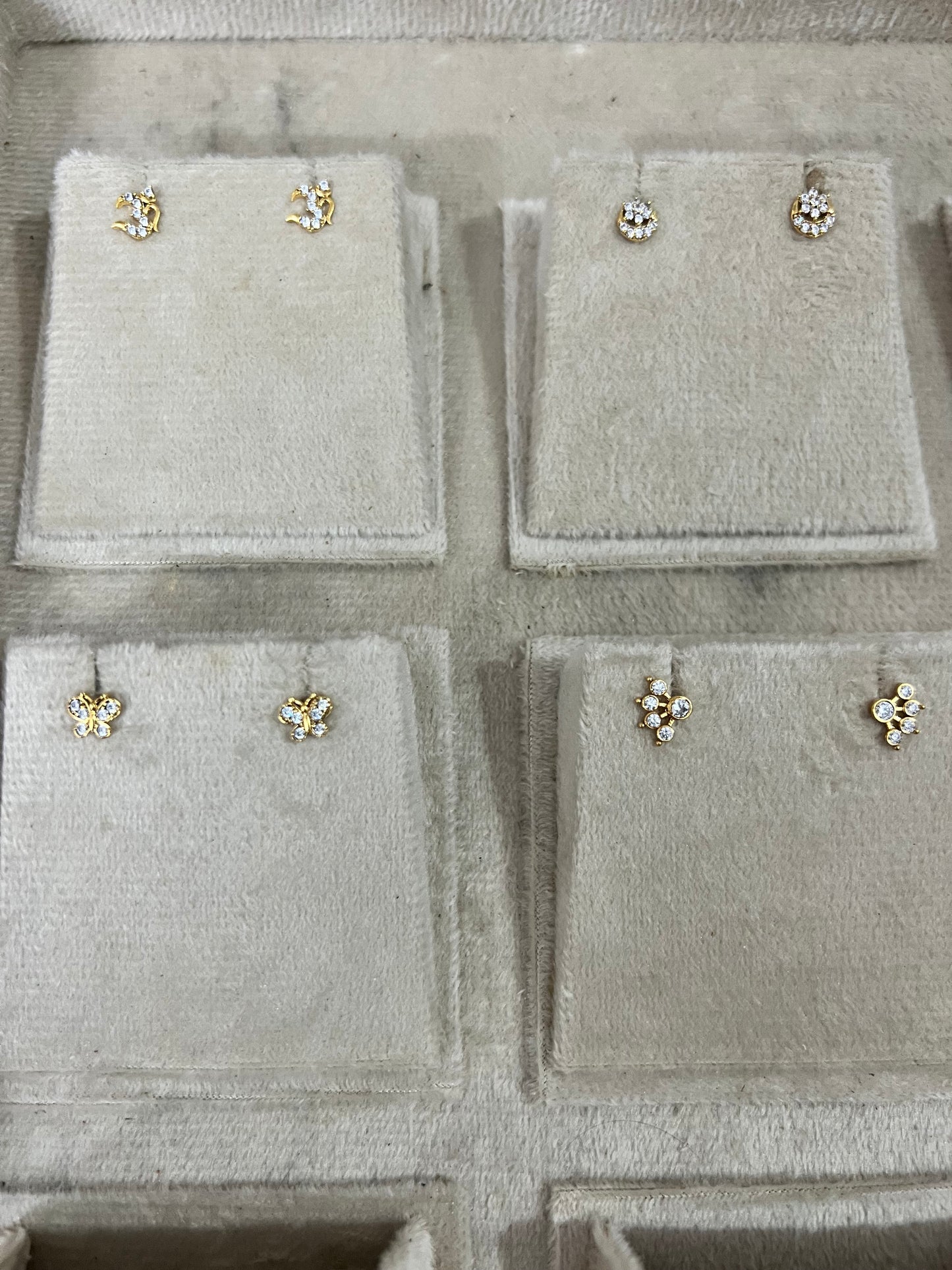 Premium daily wear anti tarnish screw back second stud /nosepin/ kids stud