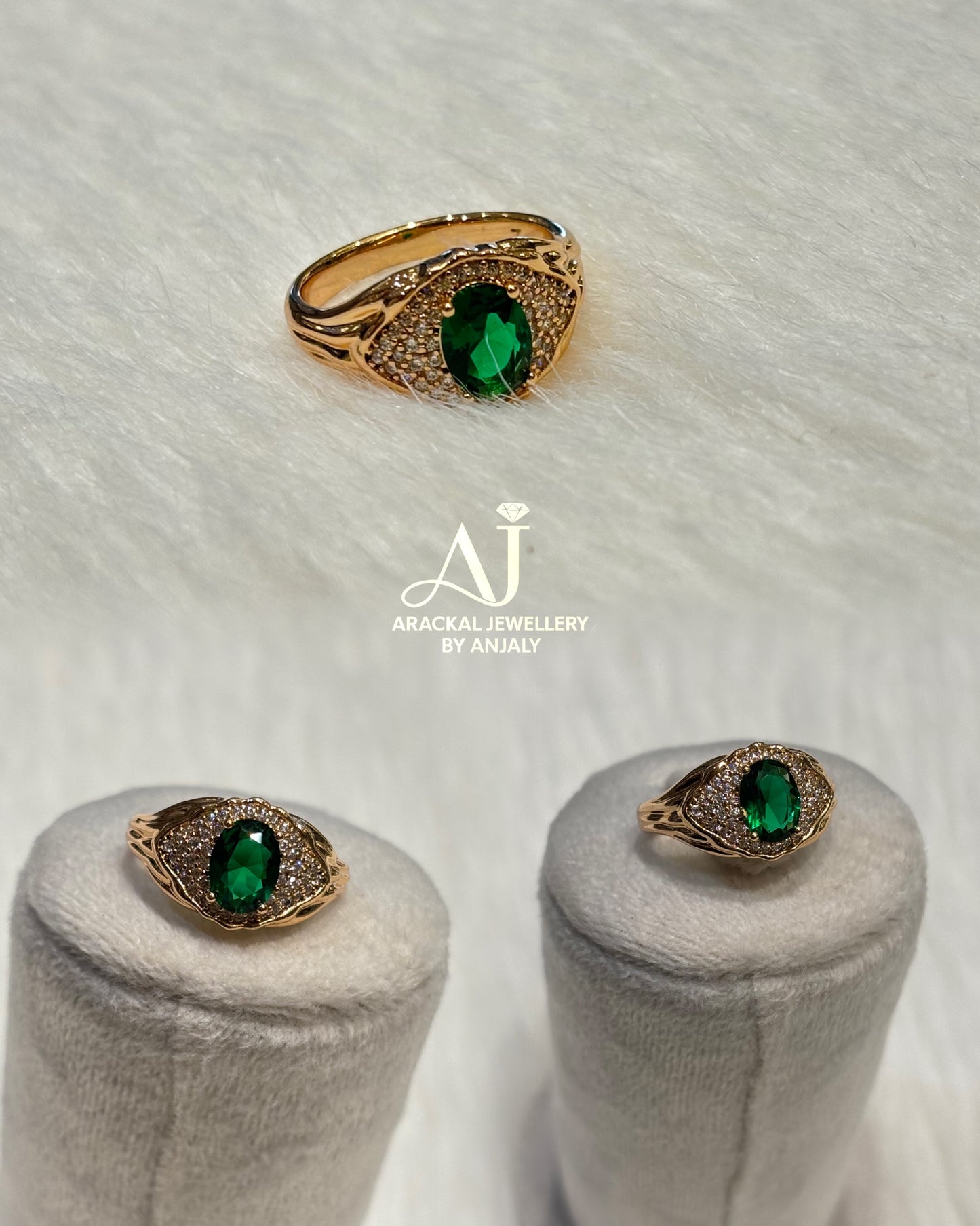Premium 18k gold plated cz ring product code R05