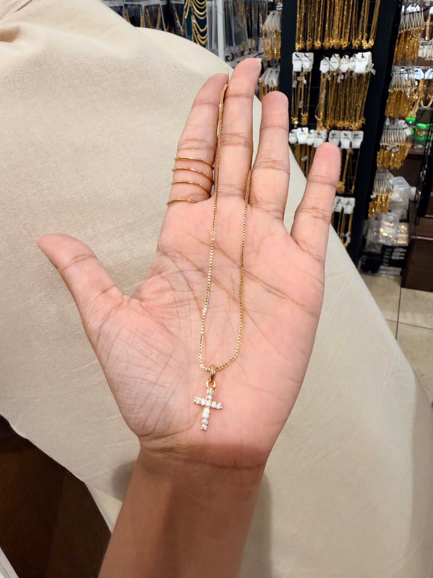 Premium gold plated daily use as cross pendant with chain product code G123