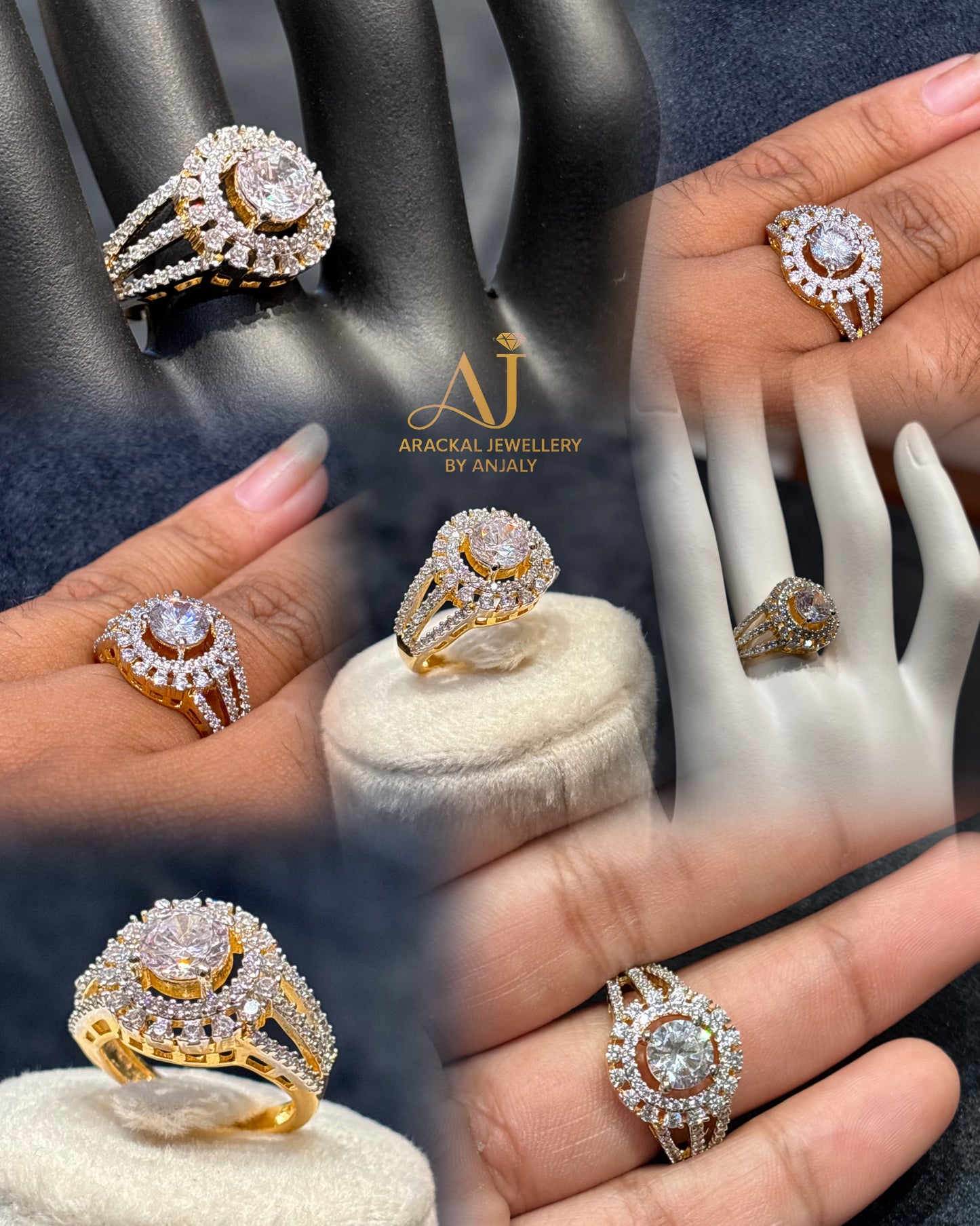 Premium daimond finish ad adjustable ring product code R09