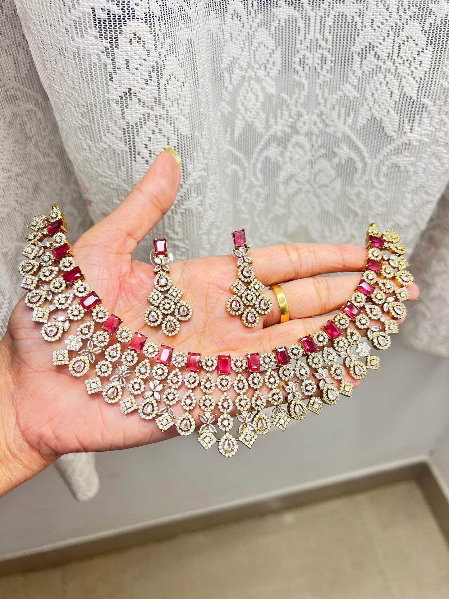 Premium Elegant Ad bridal necklace product code 610