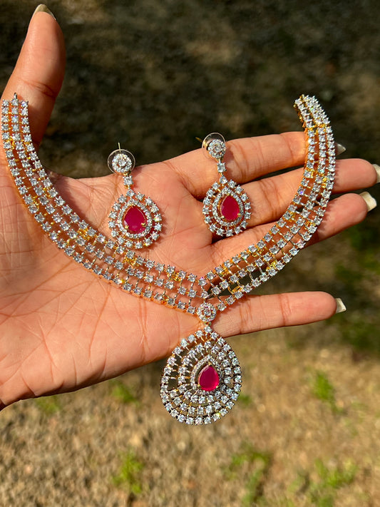 Trending diamond finish ad necklace product code 1124