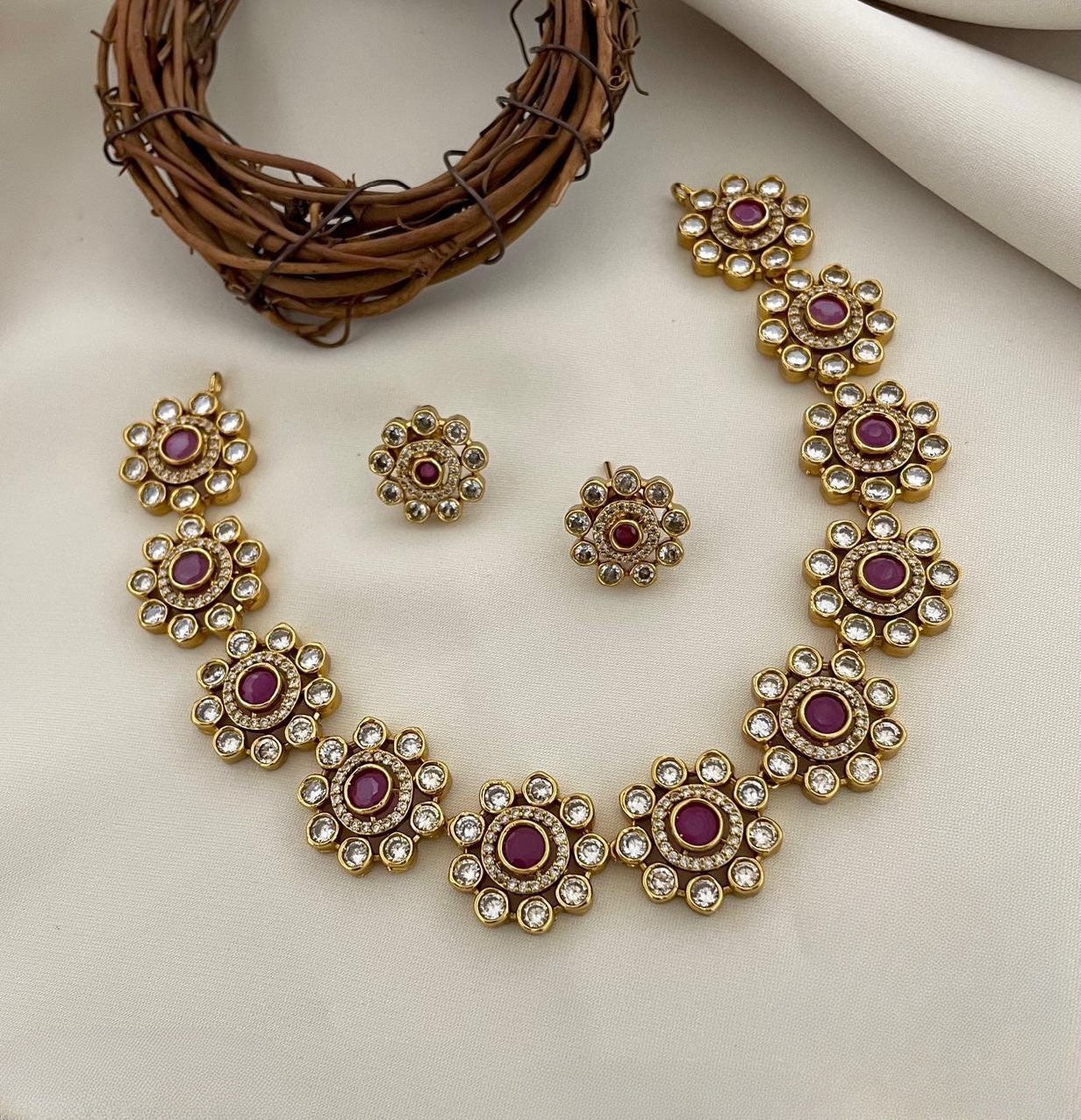 Premium most popular ad flower necklace product code 797
