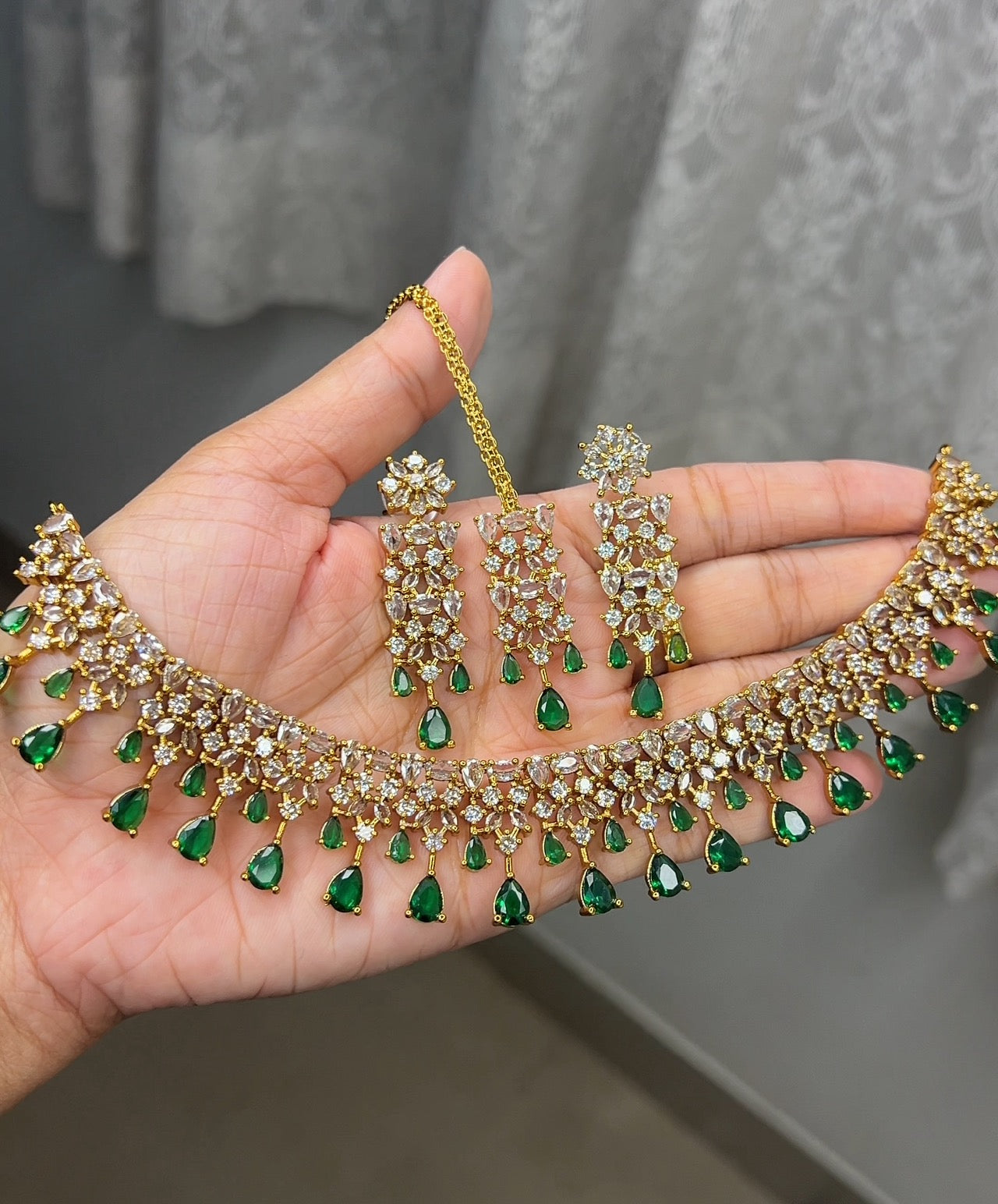 Bridal Ad necklace set with tikka product code 427