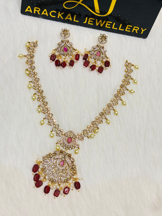 Premium quality jadau Kundan long necklace product code N256