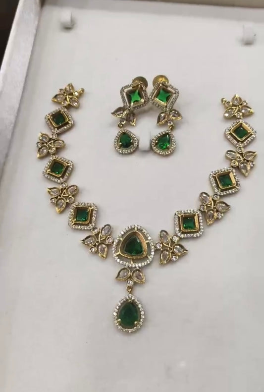 Premium ad Kundan stone necklace product code 660