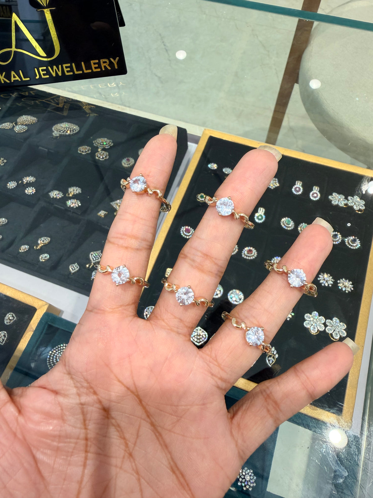 Premium anti tarnish adjustable rings product code R75