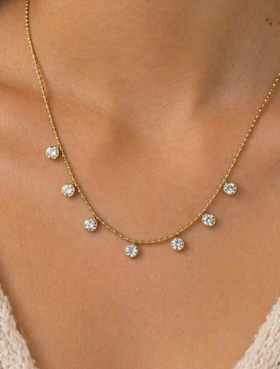Premium quality anti tarnish daily use new drops charm necklace product code A20