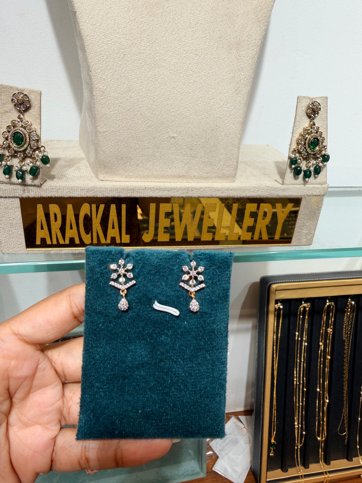 Premium diamond finish party wear earring product code E244