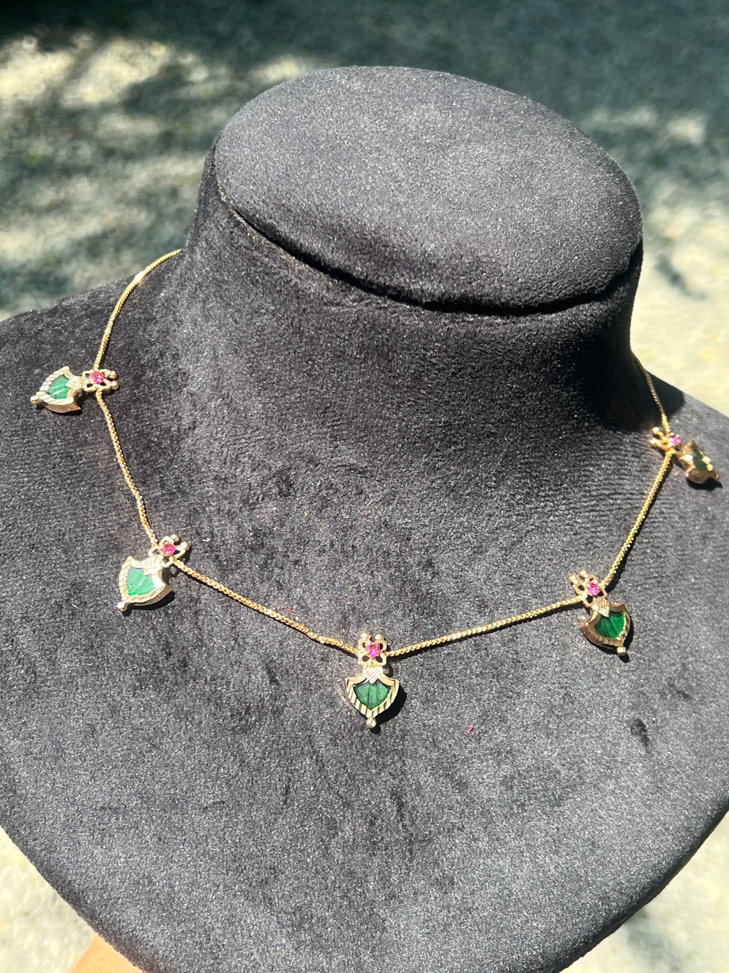 Premium 24carat gold plated Palakka necklace product code G24