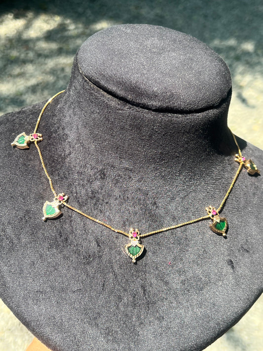 Premium 24carat gold plated Palakka necklace product code G24