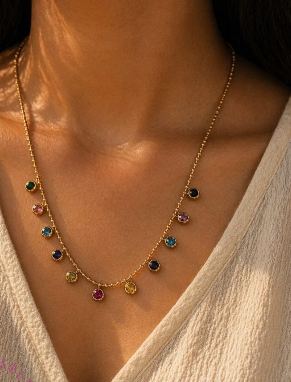 Premium quality anti tarnish daily use new drops charm necklace product code A20