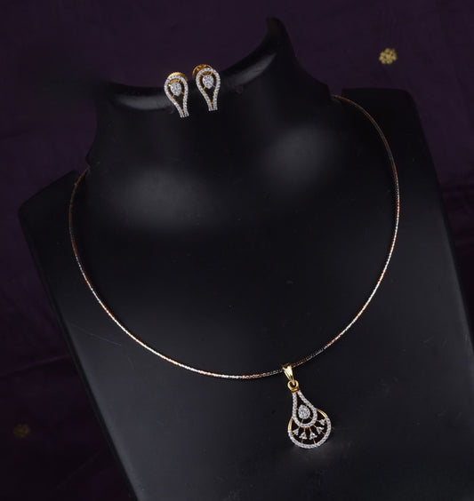 Premium daimond finish pendant chain set product code 113
