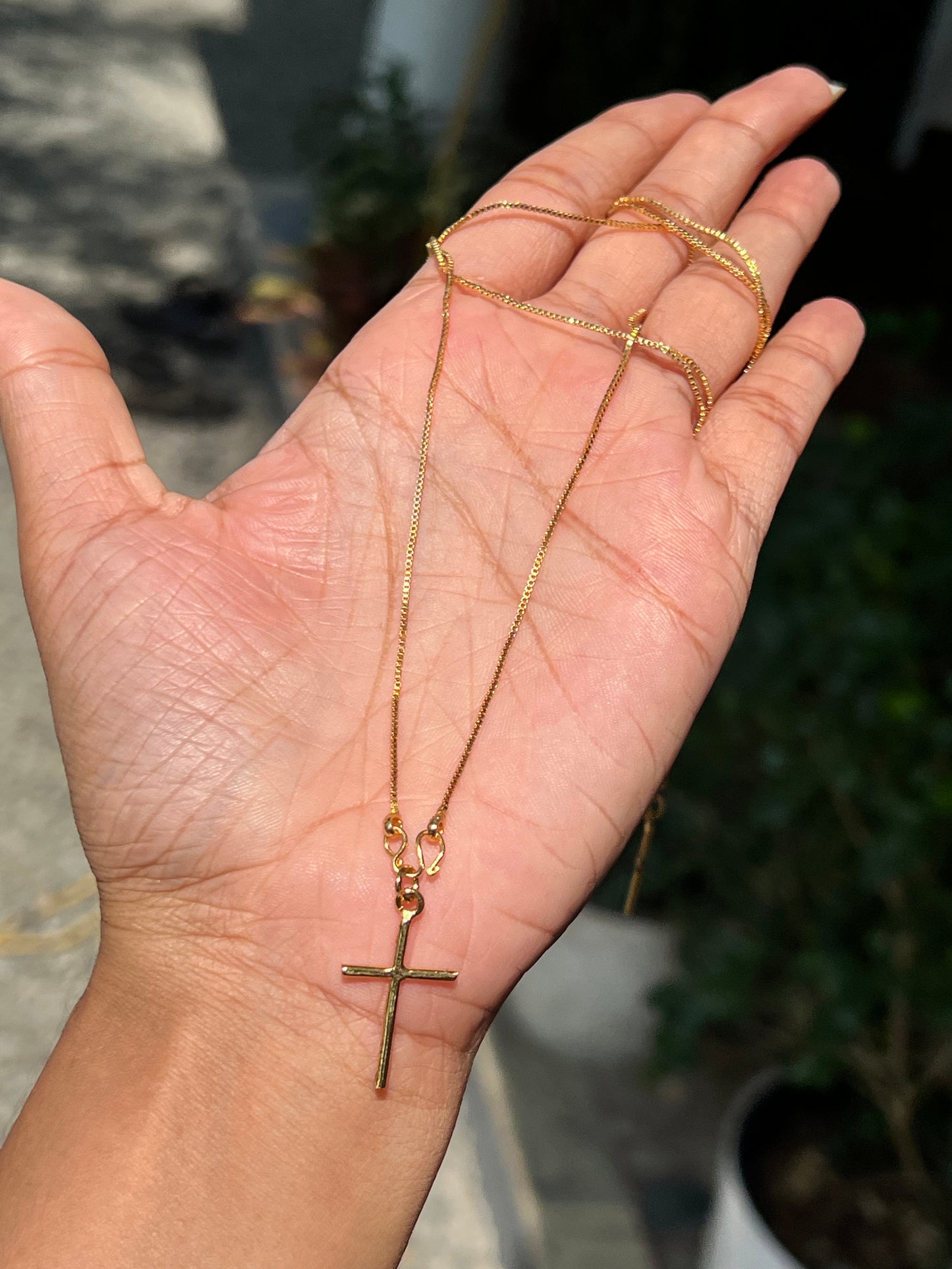 Daily wear gold plated cross pendant chain product code G17