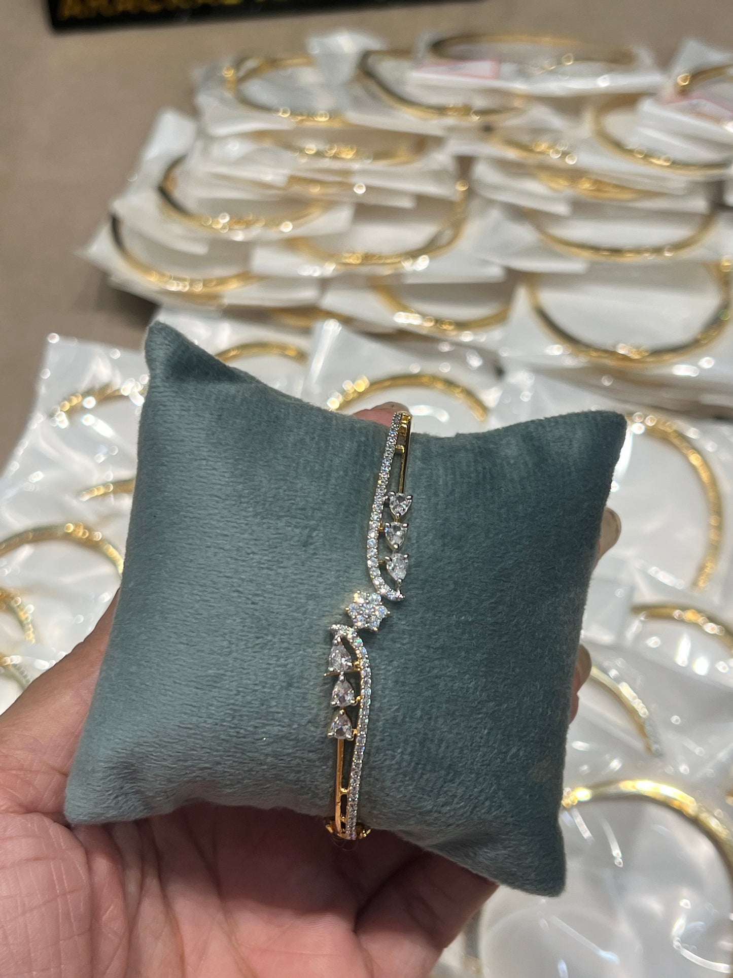 Premium diamond finish party wear openable bracelet product code B14