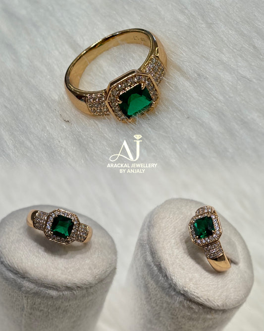 Premium 18k gold plated cz ring product code R05