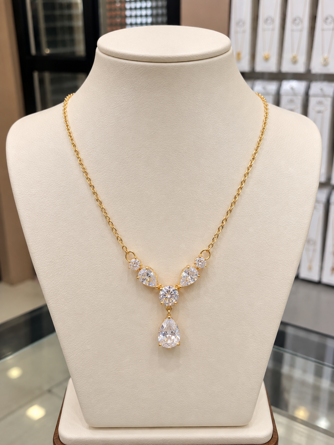 Premium anti tarnish stainless steel daily wear ad necklace product code AT21