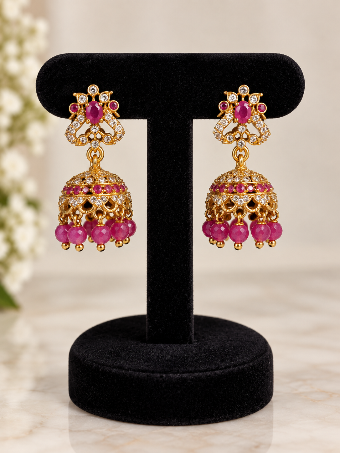 Premium antique gold plated jhumkas product code E235