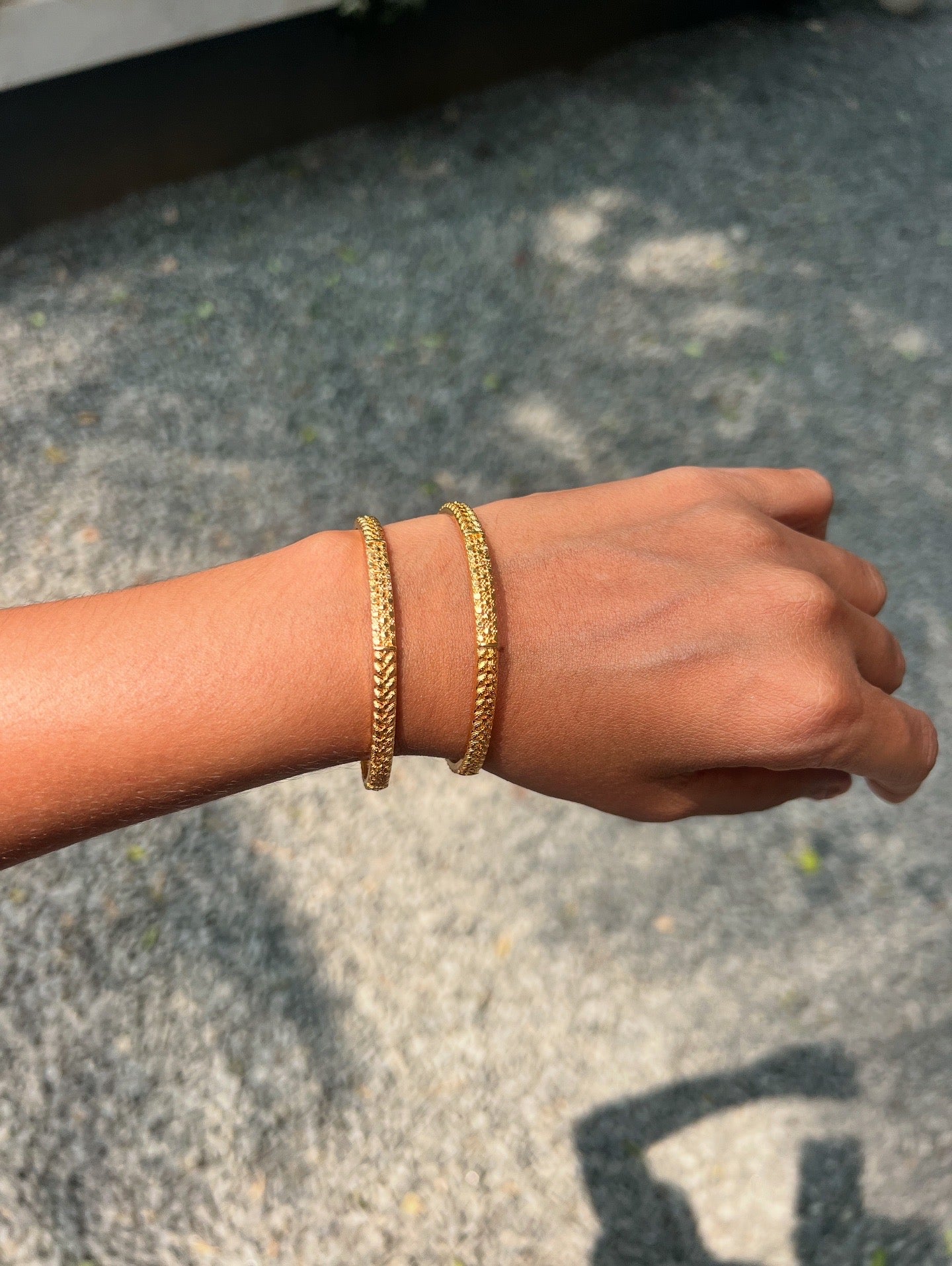 Premium gold plated 24carat gold plated bangles (pair ) product code B110