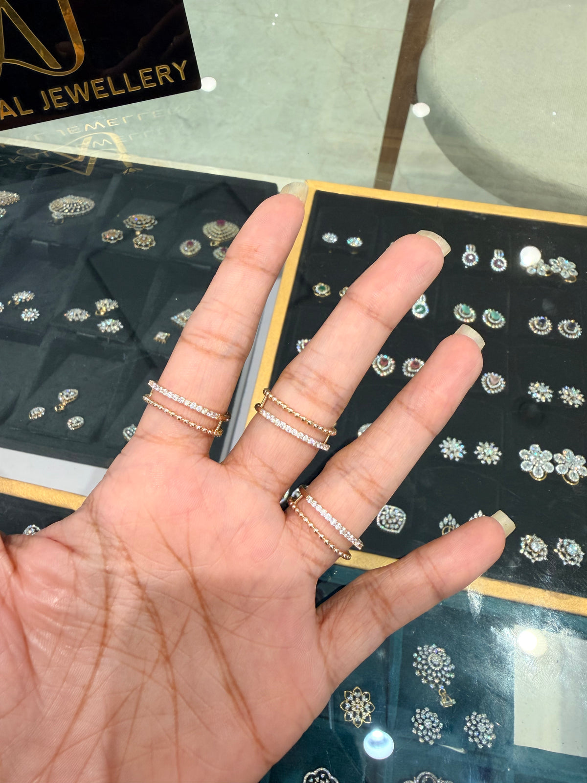 Premium anti tarnish adjustable rings product code R75