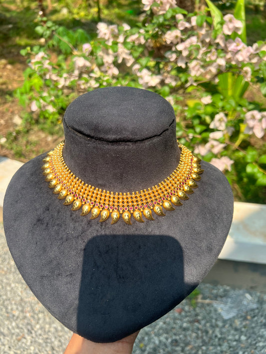 Premium 24 carat gold plated Chettinad necklace