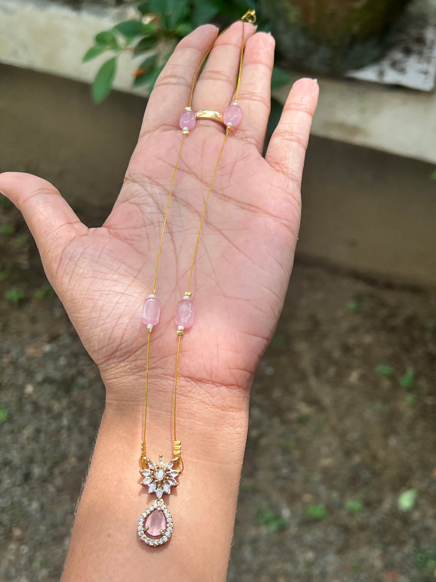 Invisible ad long necklace product code 141