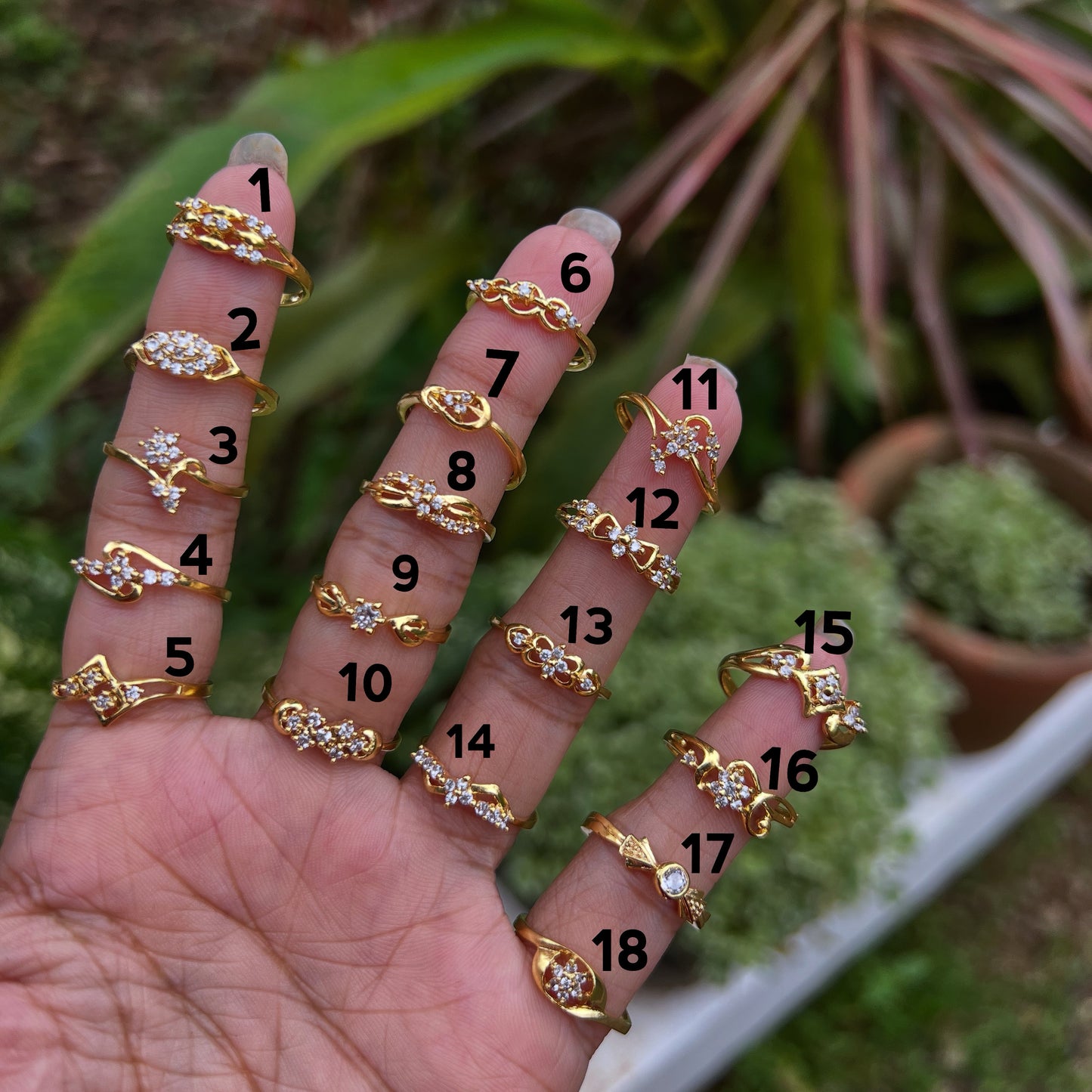 Premium ad one gram gold plated daily wear rings product code R20