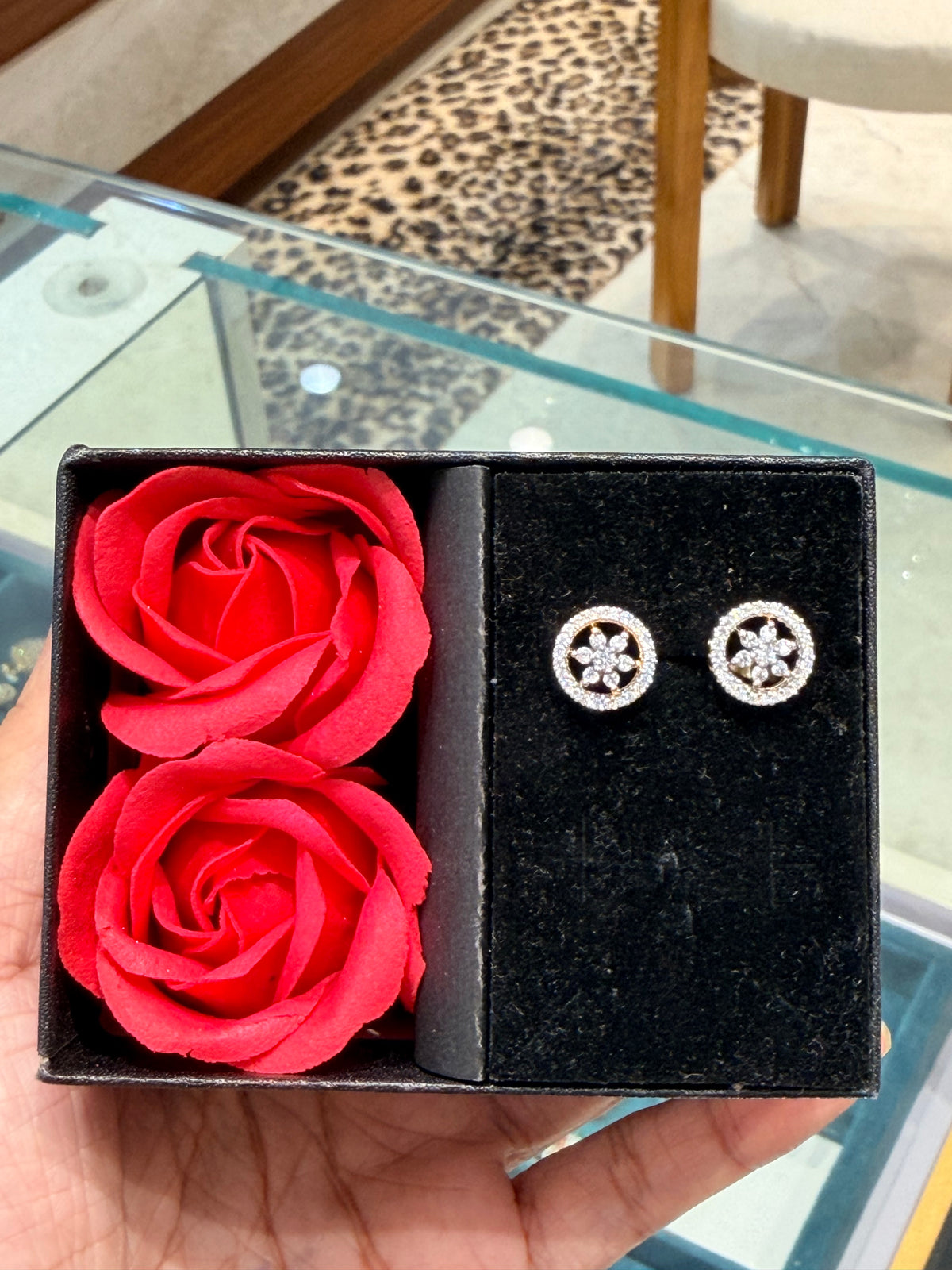 Premium diamond finish party wear stud product code E249