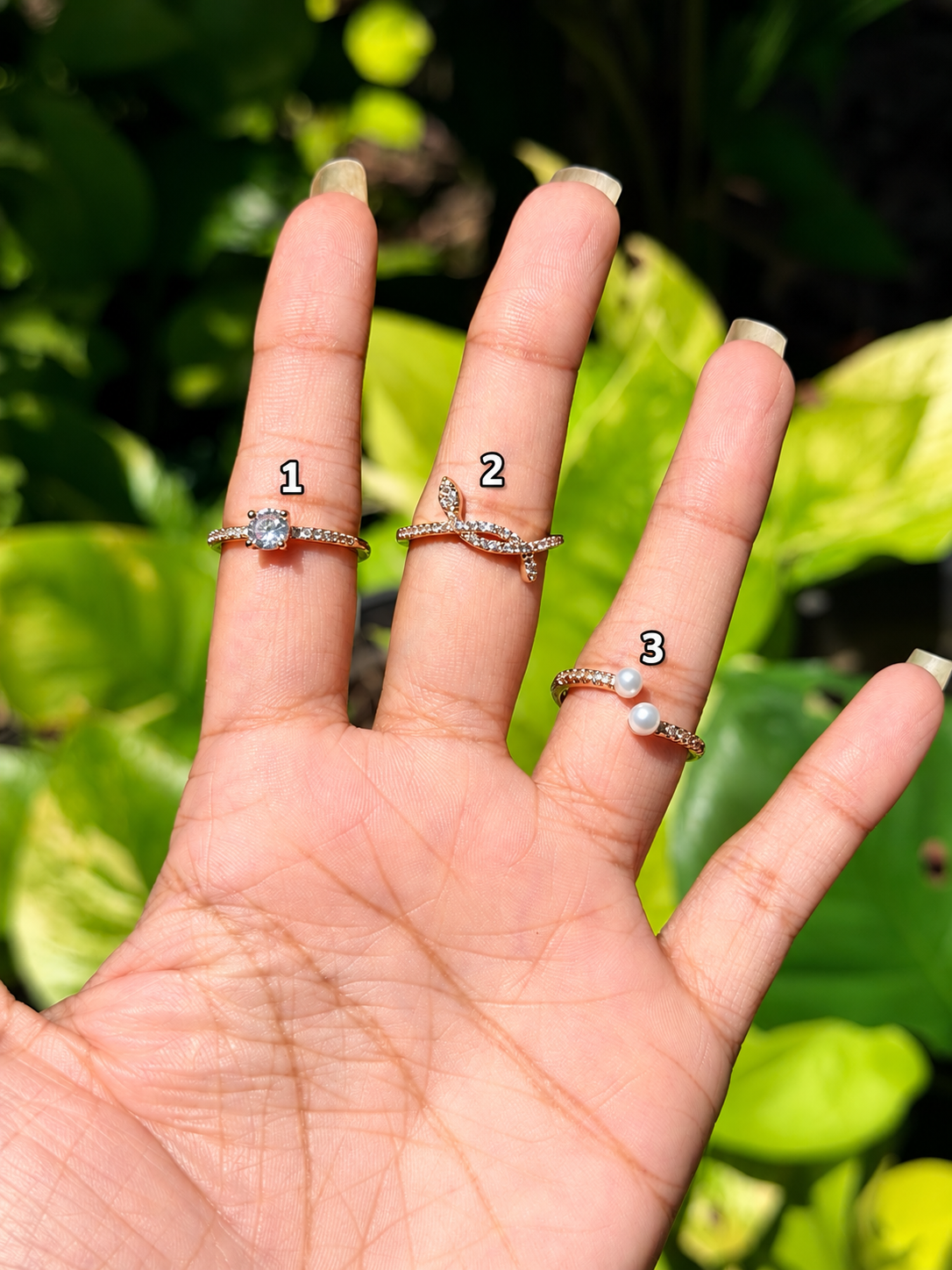 Premium anti tarnish adjustable rings product code R80