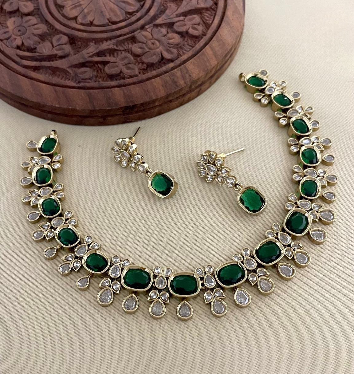 Premium quality jadau Kundan stone necklace product code 458