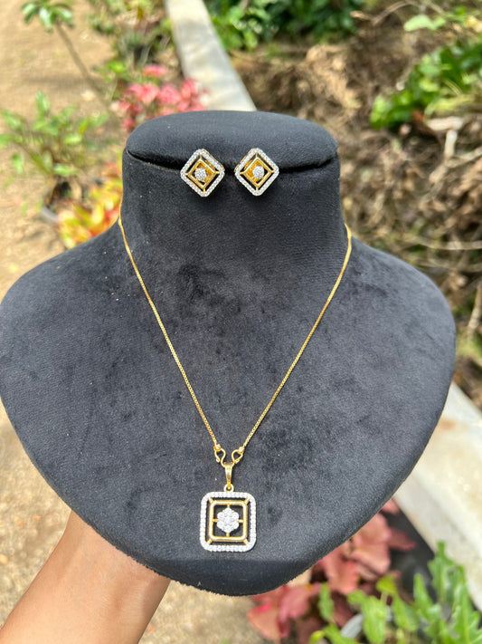 Daimond replica pendant set with  chain product code N220