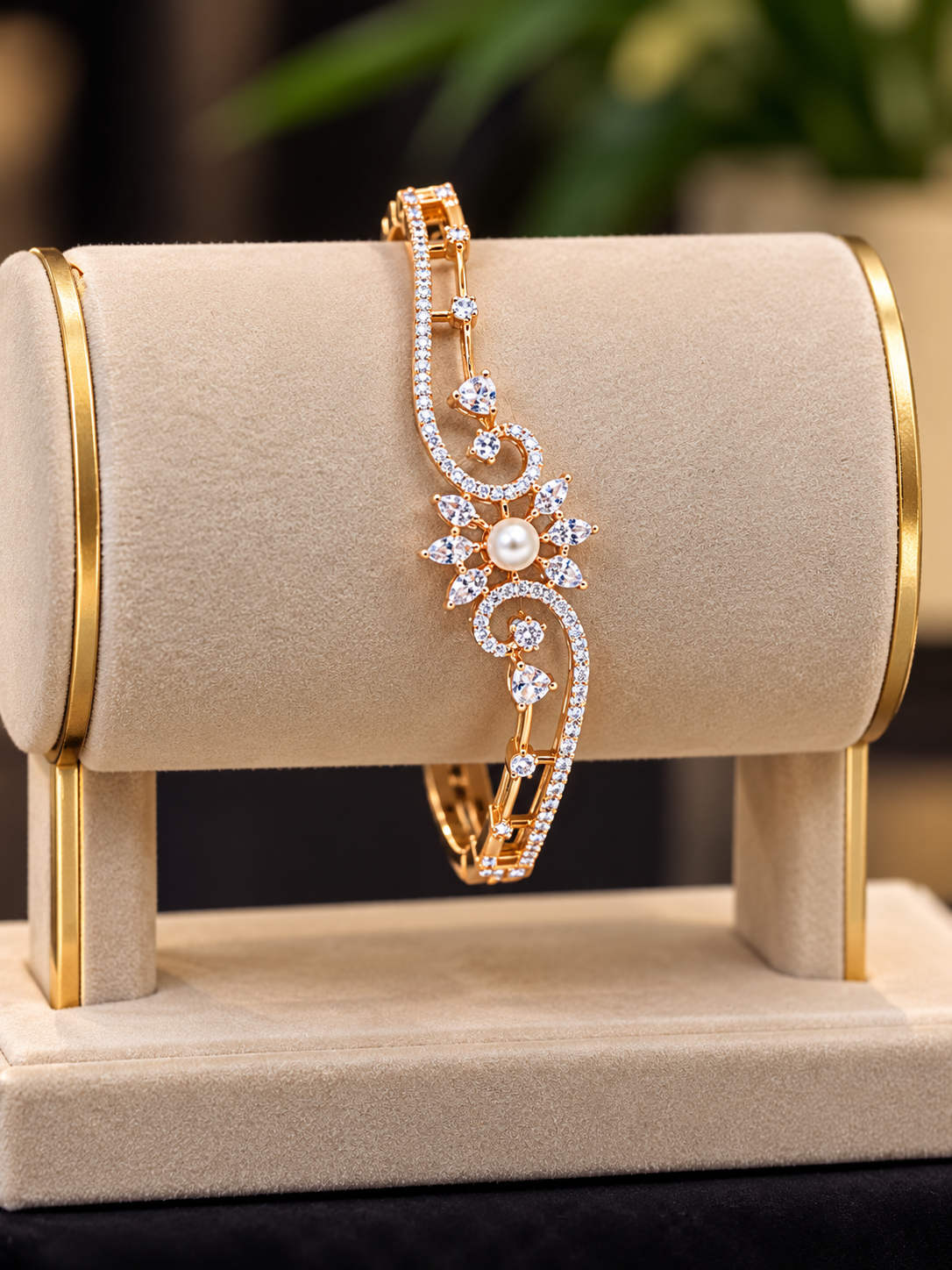 Premium diamond finish party wear openable bracelet product code B246