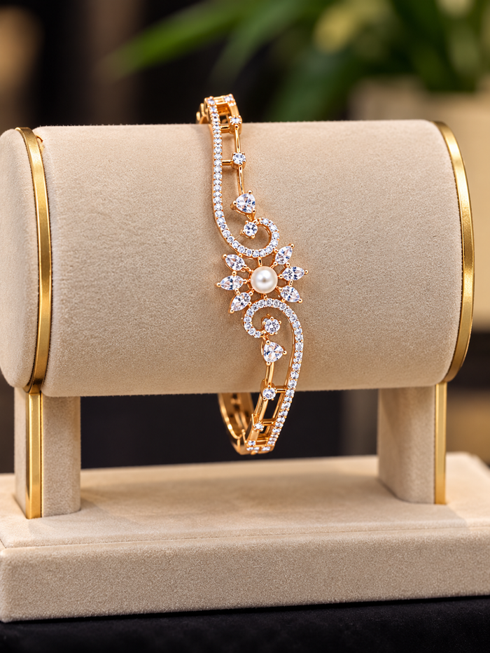 Premium diamond finish party wear openable bracelet product code B246