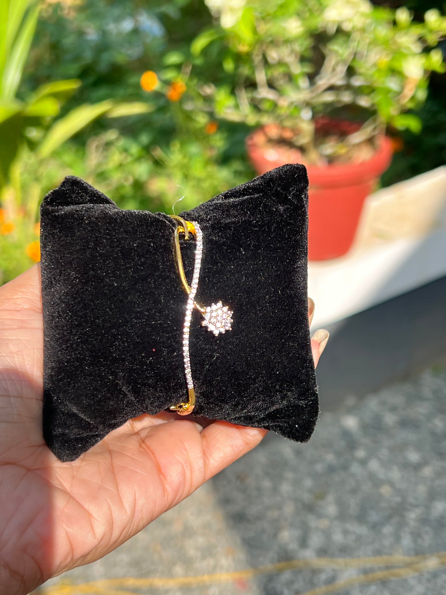 Premium quality micro gold plated twotone diamond replica bracelet product code B97