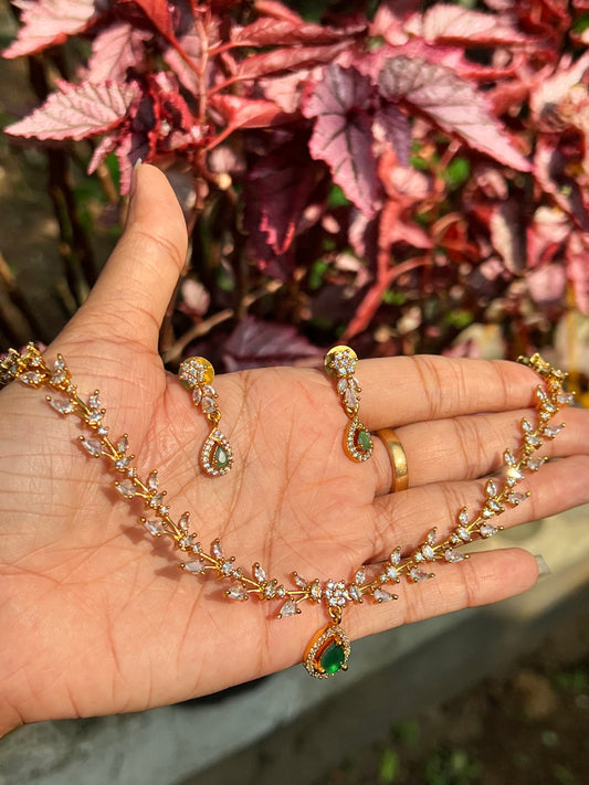 Premium ad floral necklace product code 1135