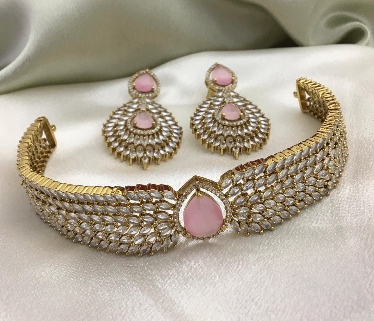 Premium trending bridal ad choker set product code 660