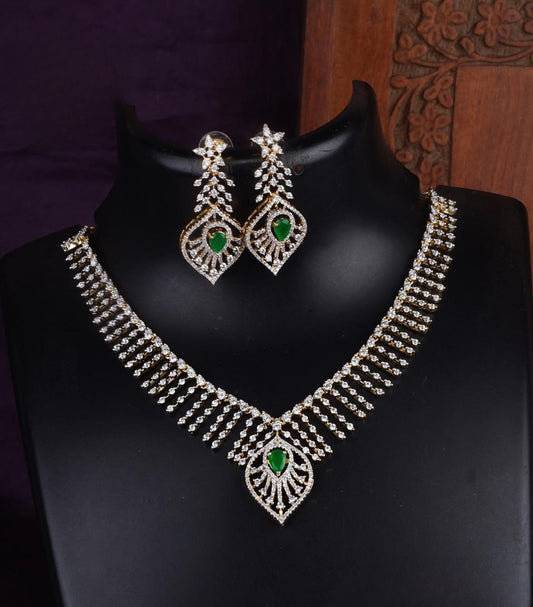 Premium diamond finish bridal necklace product code 804