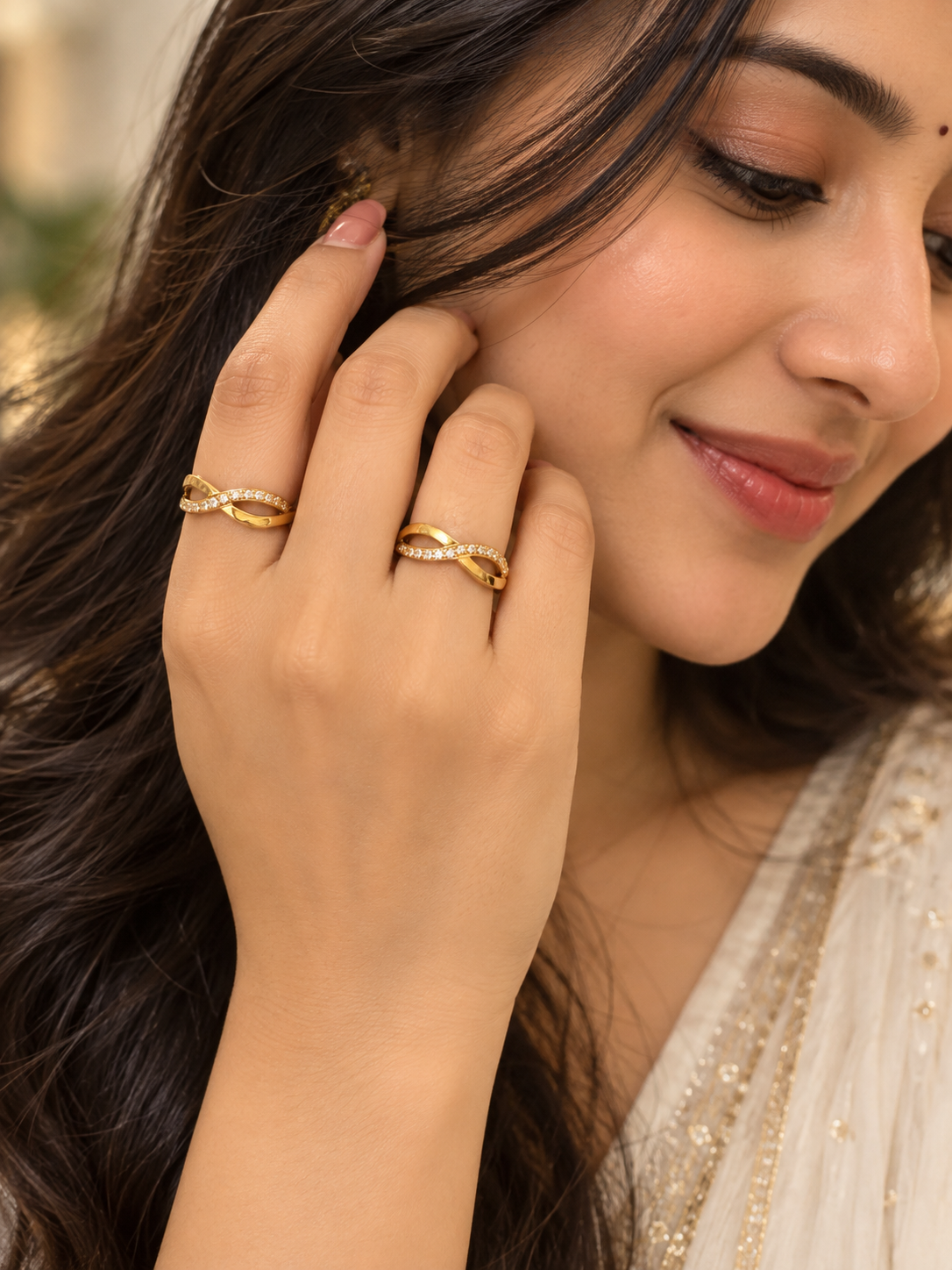Premium anti tarnish daily wear infinity ring product code R73