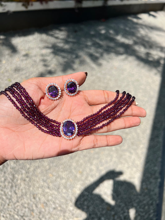 Premium quality 5layer beads ad choker set product code 367