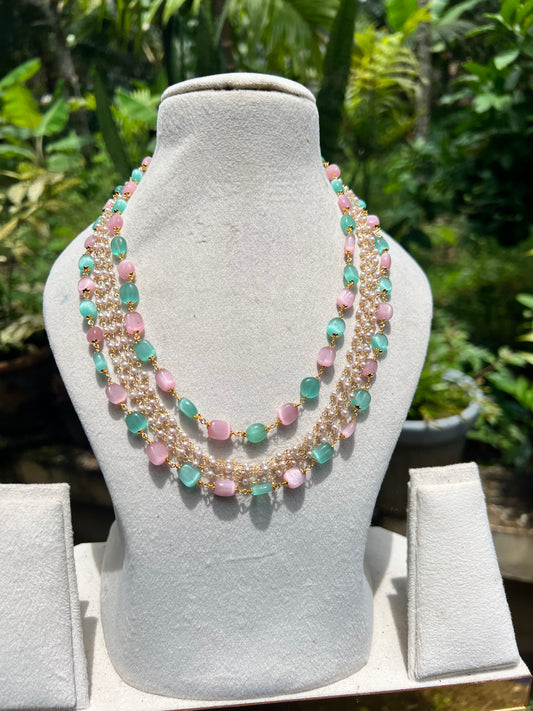 Trending long beads and pearl haram product code N162
