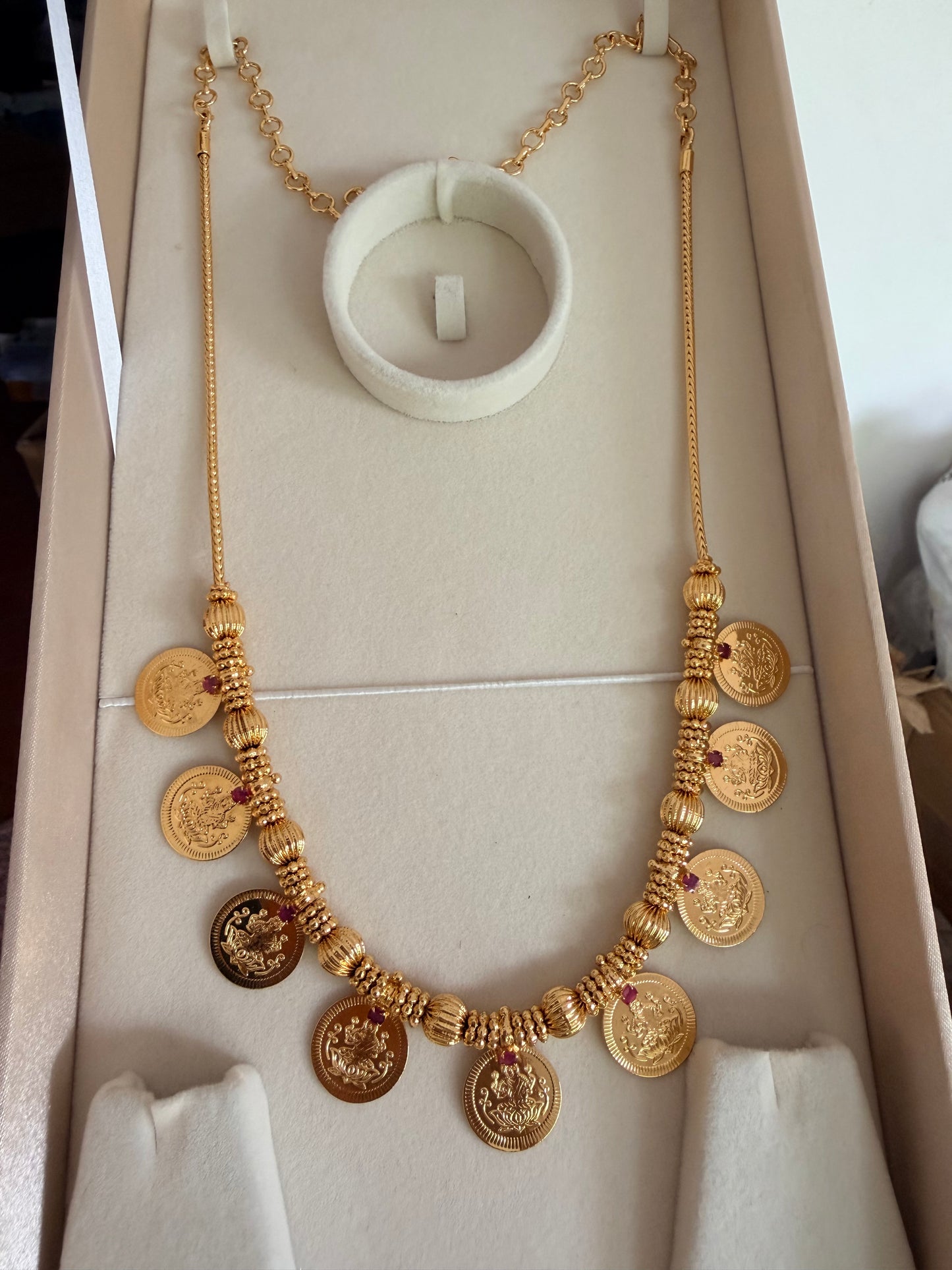Premium gold plated coing long necklace product code G139