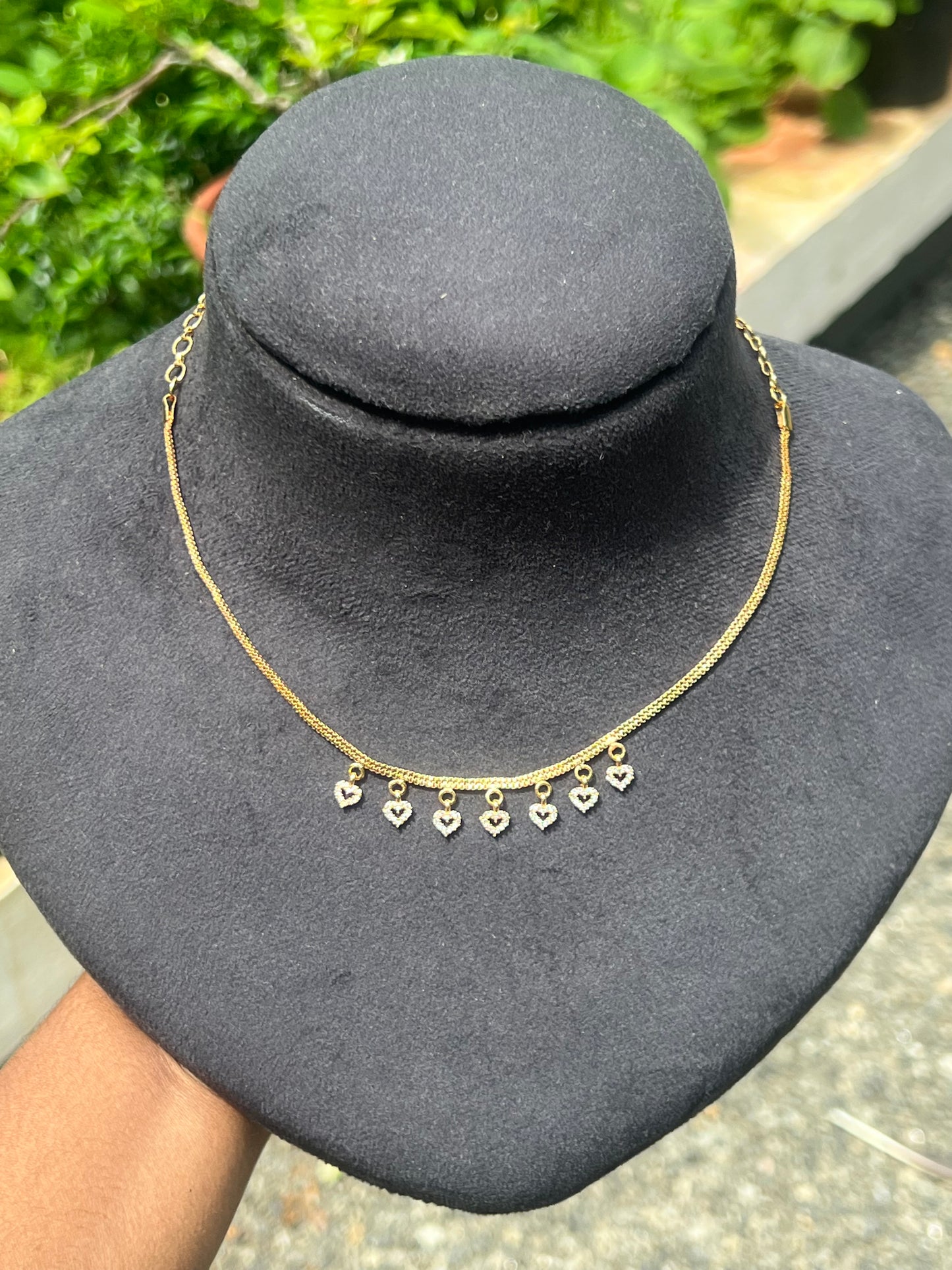 Premium gold plated daily use heartshape pendant hanging necklace product code G107