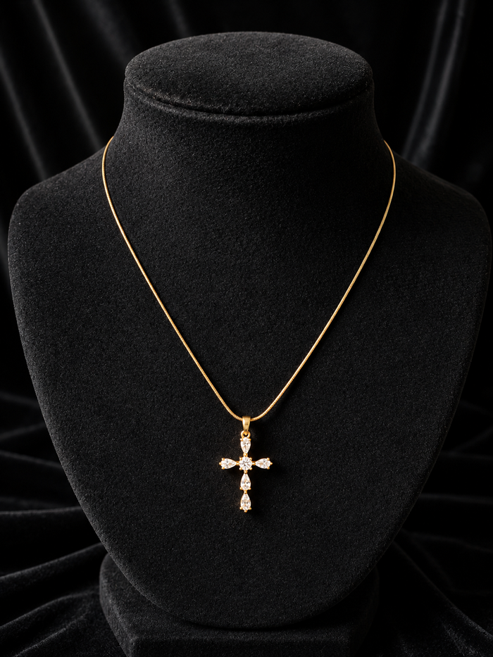Premium stainless steel cross pendant chain product code G142