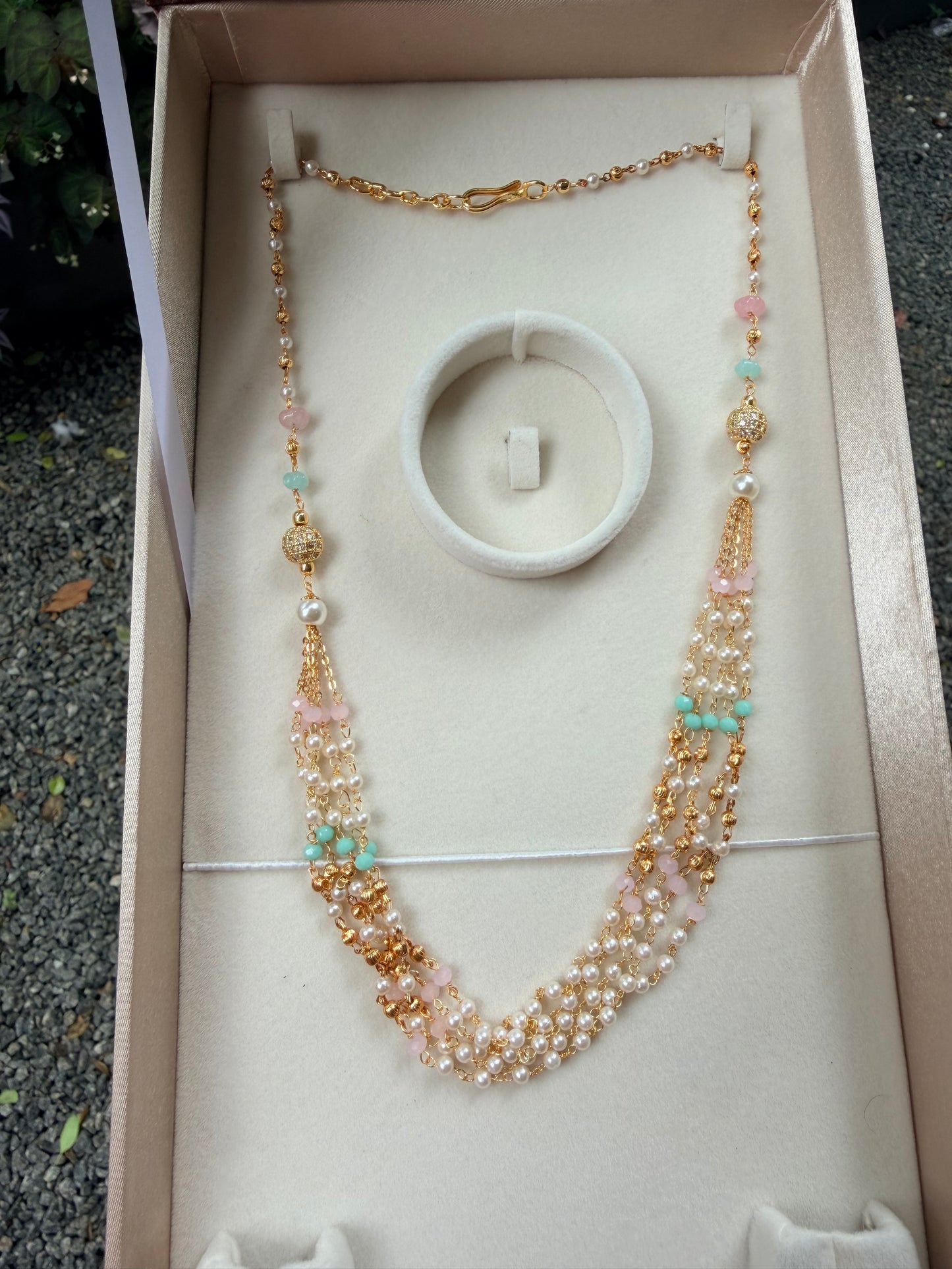 Premium quality layered pearl necklace