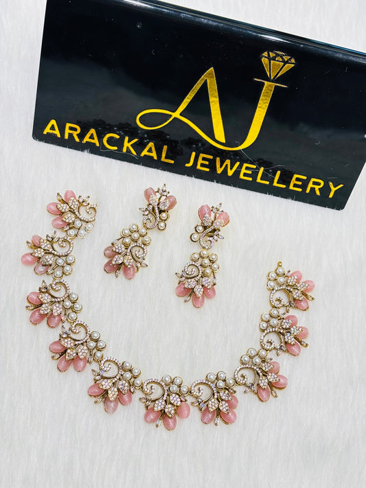 Premium quality ad designer floral necklace product code N287