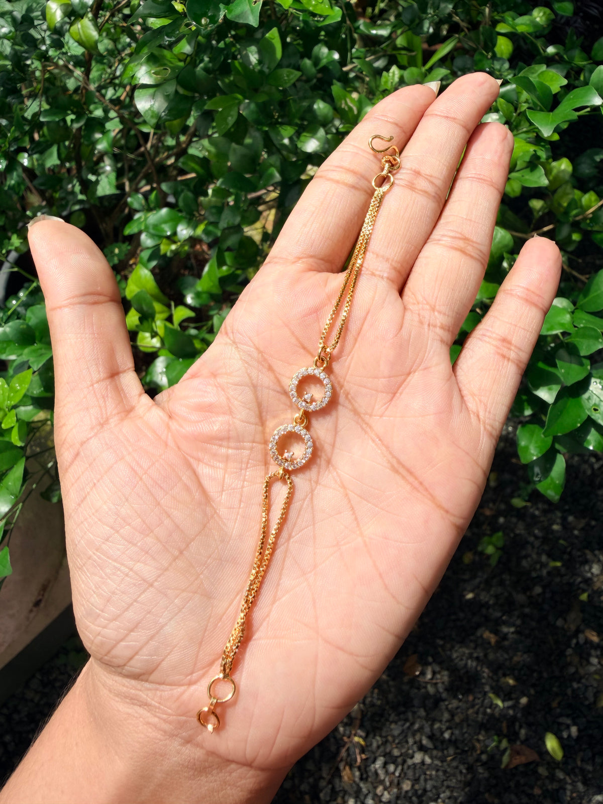 Premium gold plated daily wear adjustable bracelet product code B214