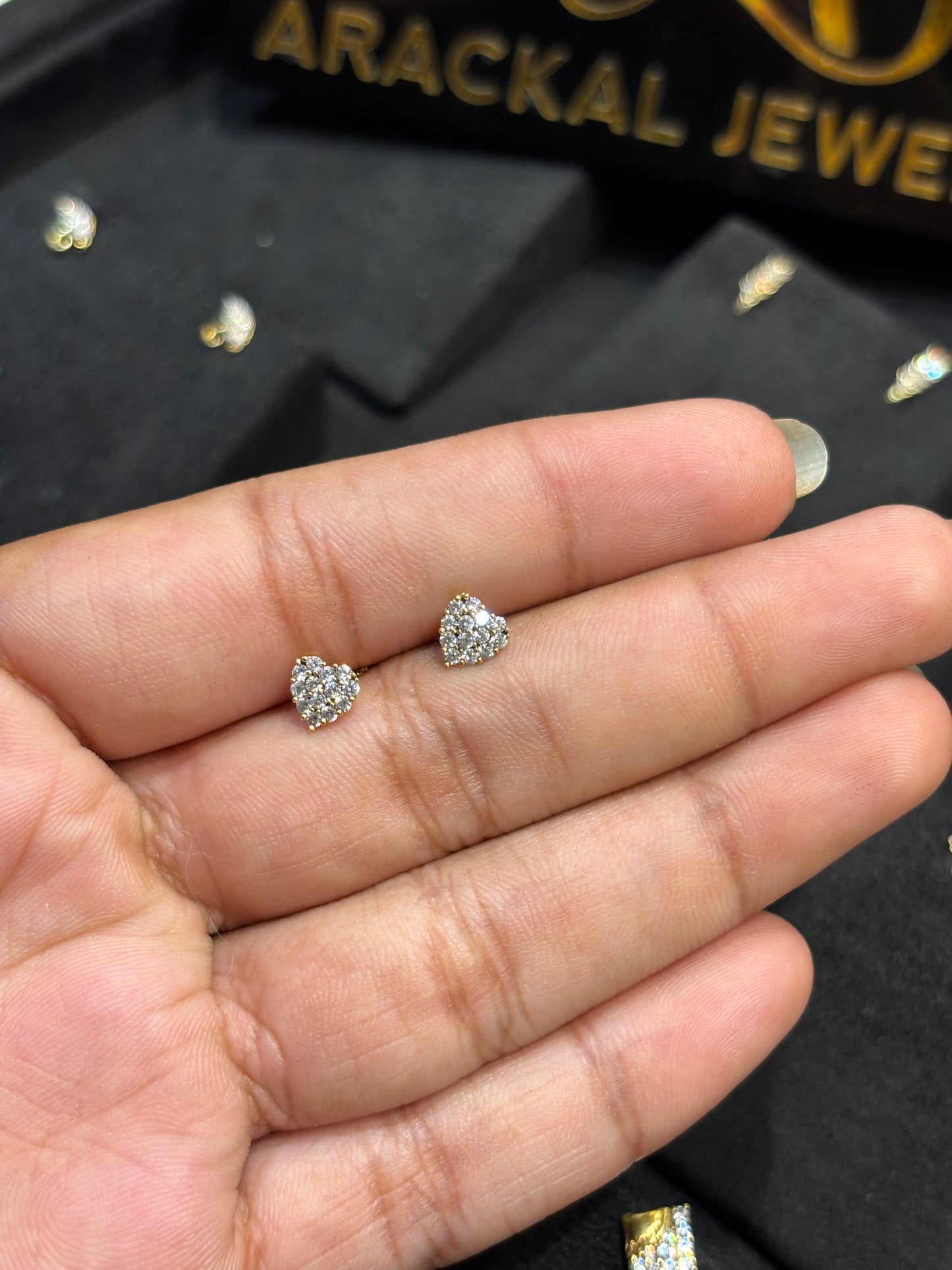 Premium gold plated daily ad stone second studs product code E67