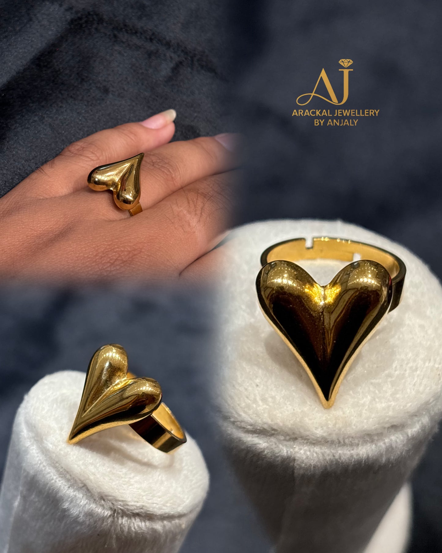 18k gold plated Anti tarnish pearl stone ring product code R10