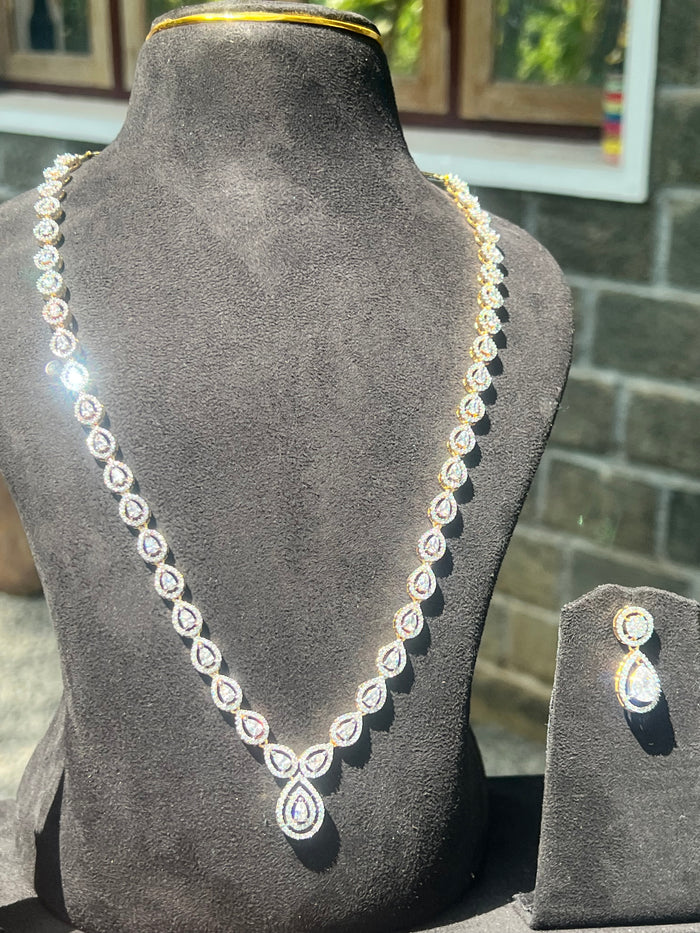 Premium quality diamond finish GJ polish long haram with adjustable back chain H93
