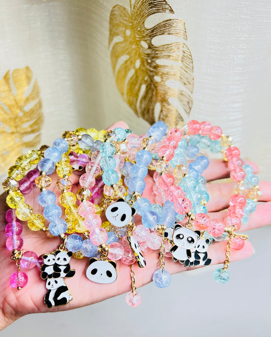 Cute panda stretchable bracelets product code 863